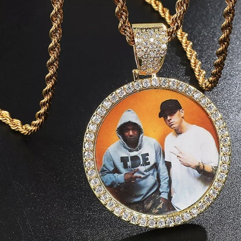 Small Circle Photo Necklace