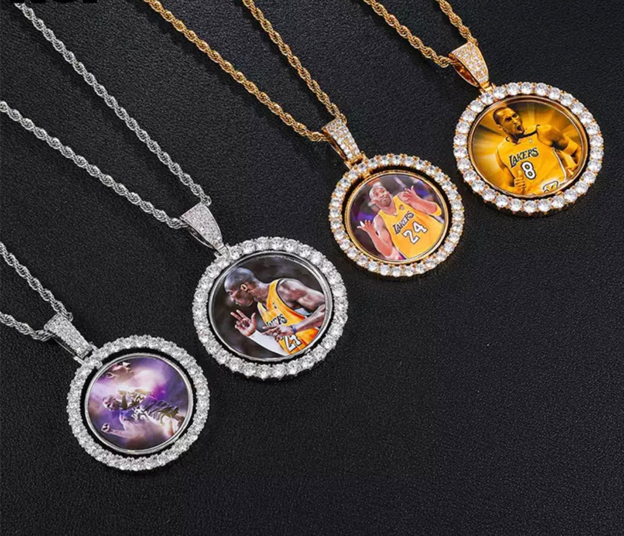 Small Custom Double Sided Photo Necklace