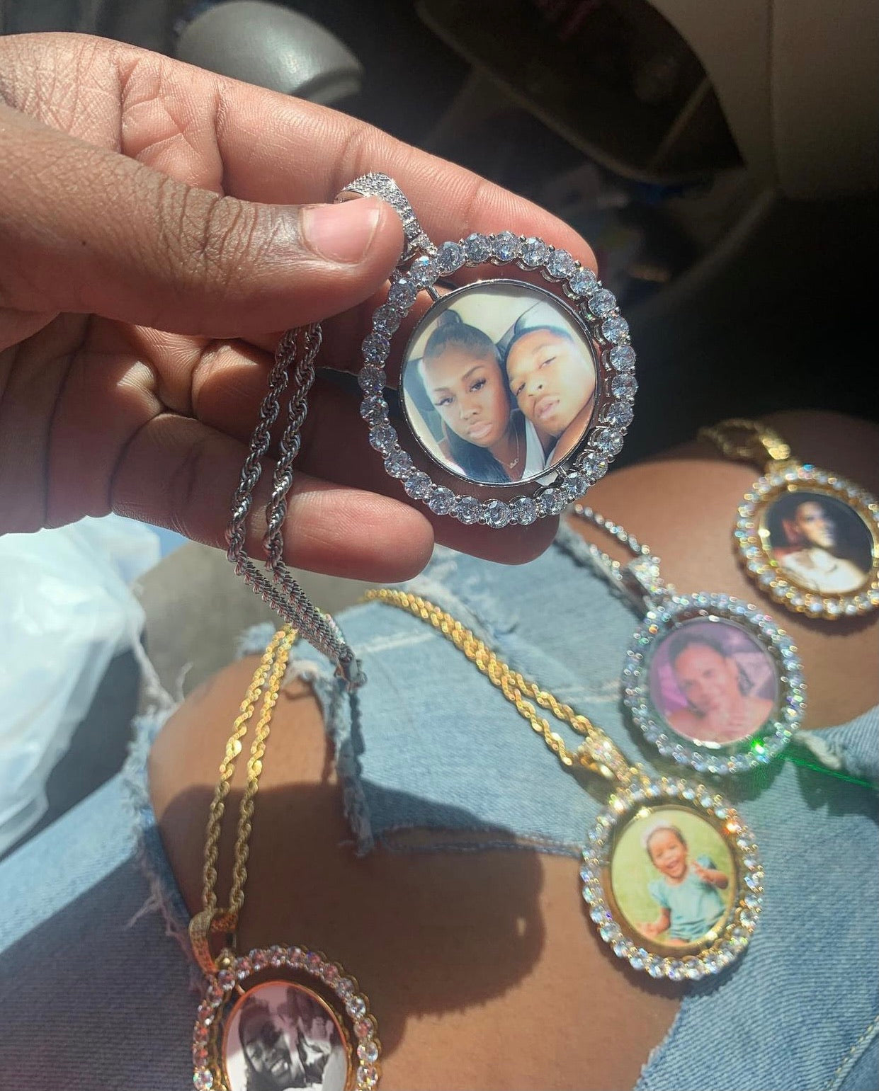 Large Double Sided Custom Necklace