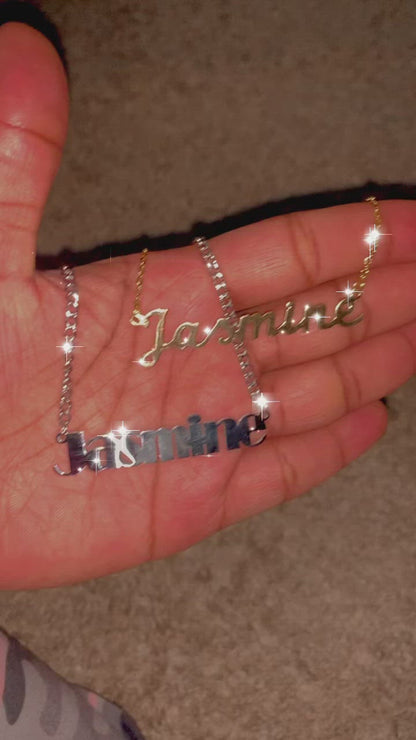 On Hand Name Necklaces