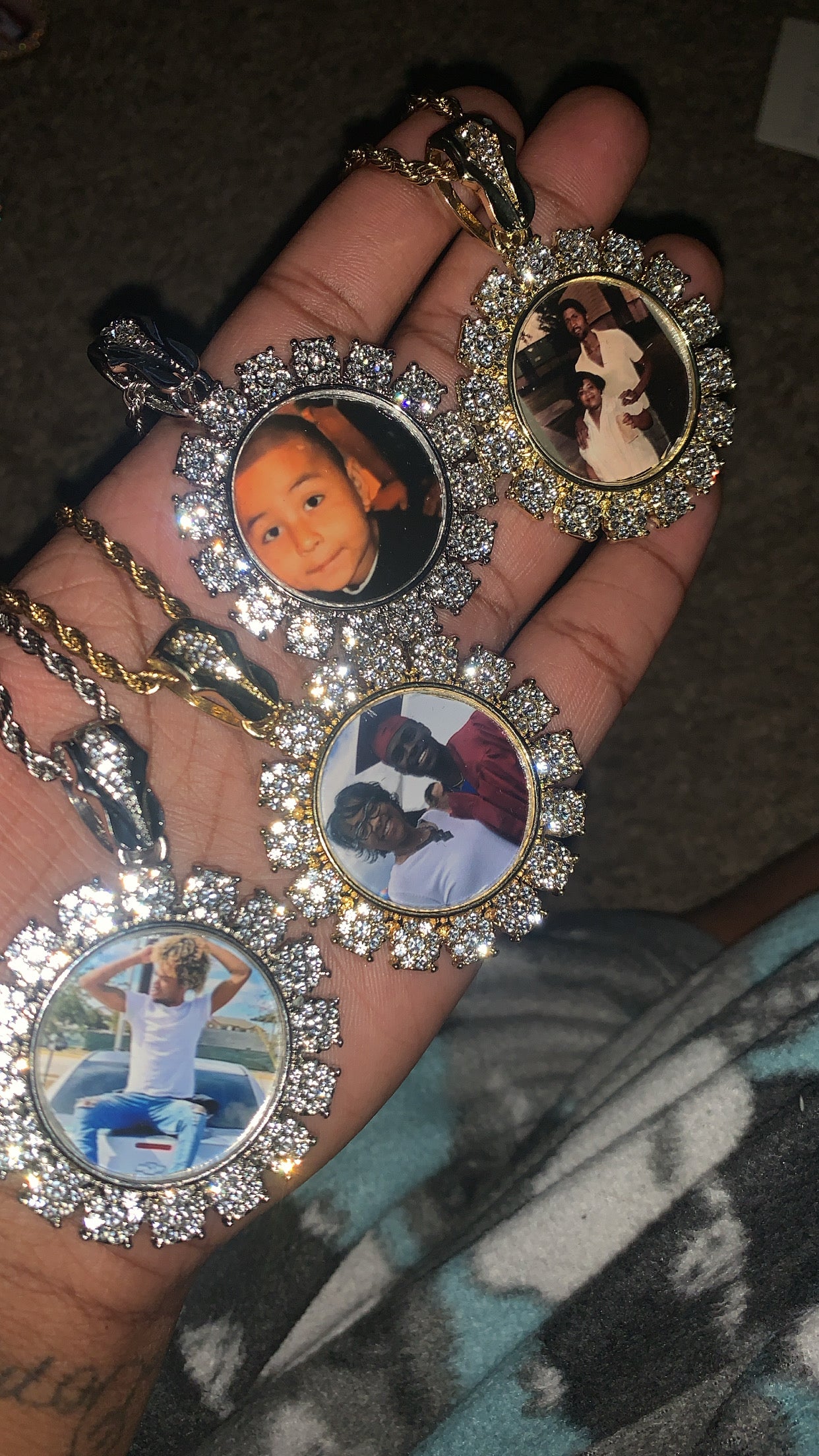 Custom Asterisk Photo Necklace