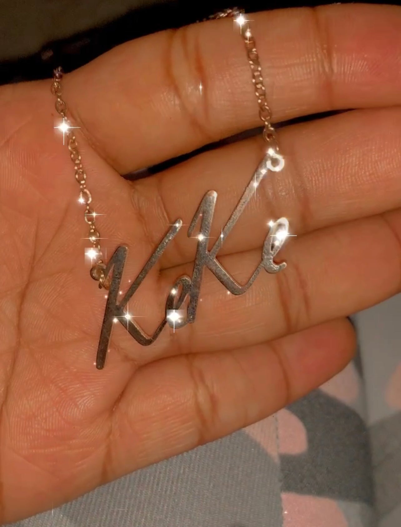 On Hand Name Necklaces