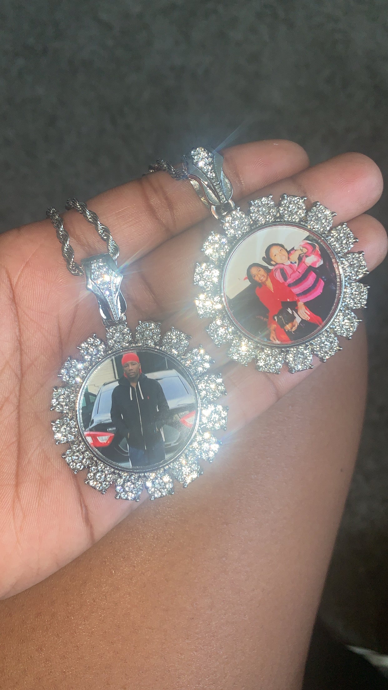 Custom Asterisk Photo Necklace