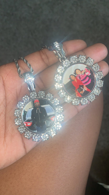Custom Asterisk Photo Necklace