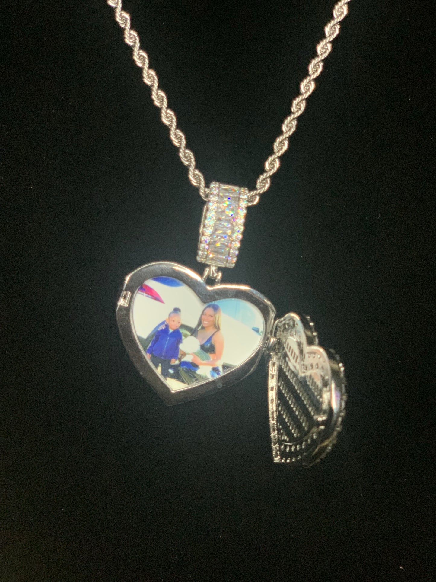 Baguette Heart Locket